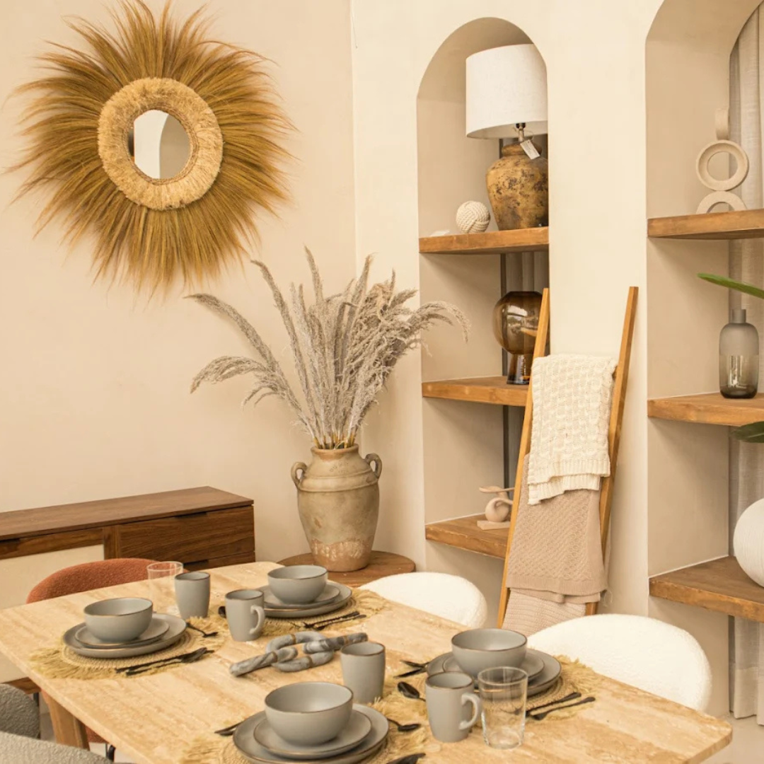 Mueblería en Cancún con comedor de piedra natural y decoración tropical ideal para casas en renta vacacional, muebles Cancún con vajilla de diseño y acentos artesanales boho chic. Mueblería en Cancún con comedor de piedra natural y decoración tropical ideal para casas en renta vacacional, muebles Cancún con vajilla de diseño y acentos artesanales boho chic.