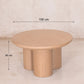 Mesa de centro redonda Cuneo – Madera capuchino 1 m