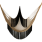 Hamaca hueso con flecos negros Prisma Muebles