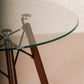 Mesa de comedor Oslo cristal nogal 80cms Prisma Muebles