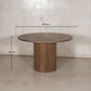 Mesa de comedor circular Sabah – 1.20 m en madera clara