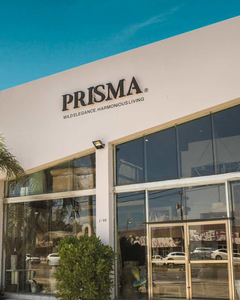 Exterior de mueblería en Cancún, Playa del Carmen y Tulum, con productos modernos ideales para salas y comedores.