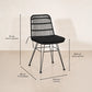 Silla para comedor Guyana Negro