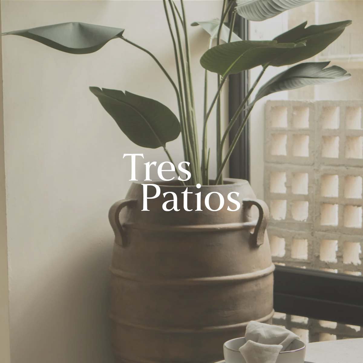 Proyecto de diseño de interiores llamado: Tres Patios que incluye comedor, sala y recamara.