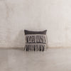 Black decorative cushion with fringes 45 x 45