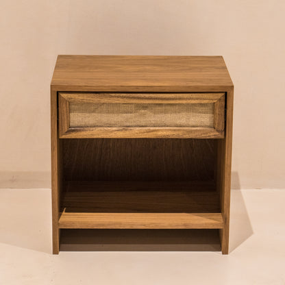 Parota sheet metal bureau with jute 1 drawer